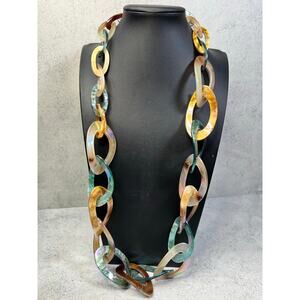 Rush by Denis & Charles Statement necklace large chunky lightweight chain